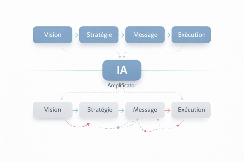 IA appliquée au commerce comme amplificateur de clarté ou de flou stratégique