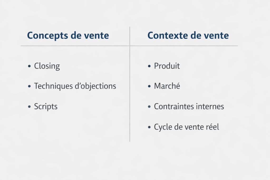 Performance commerciale B2B : différence entre techniques de vente et processus de vente contextualisé